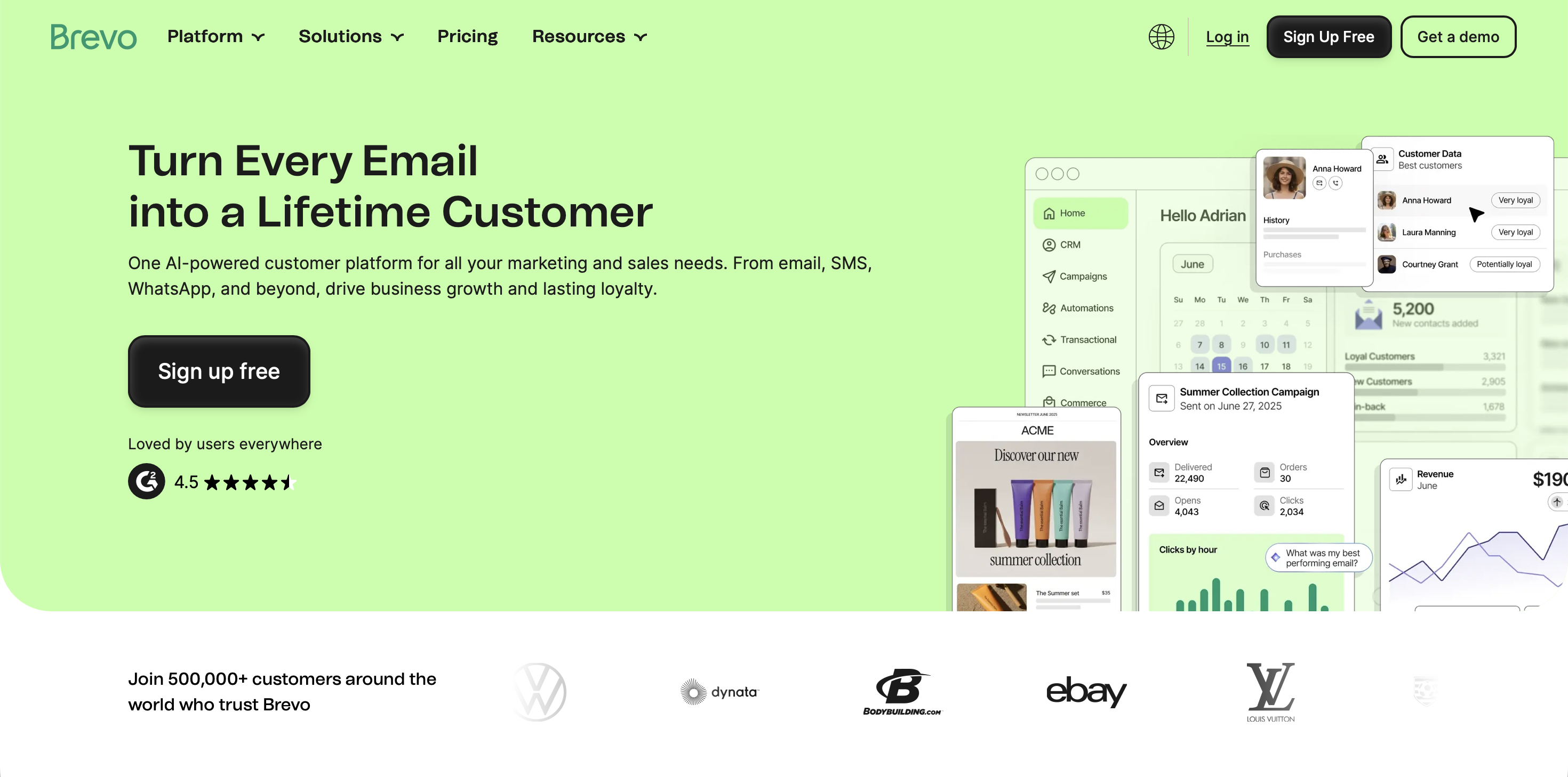 Brevo homepage screenshot