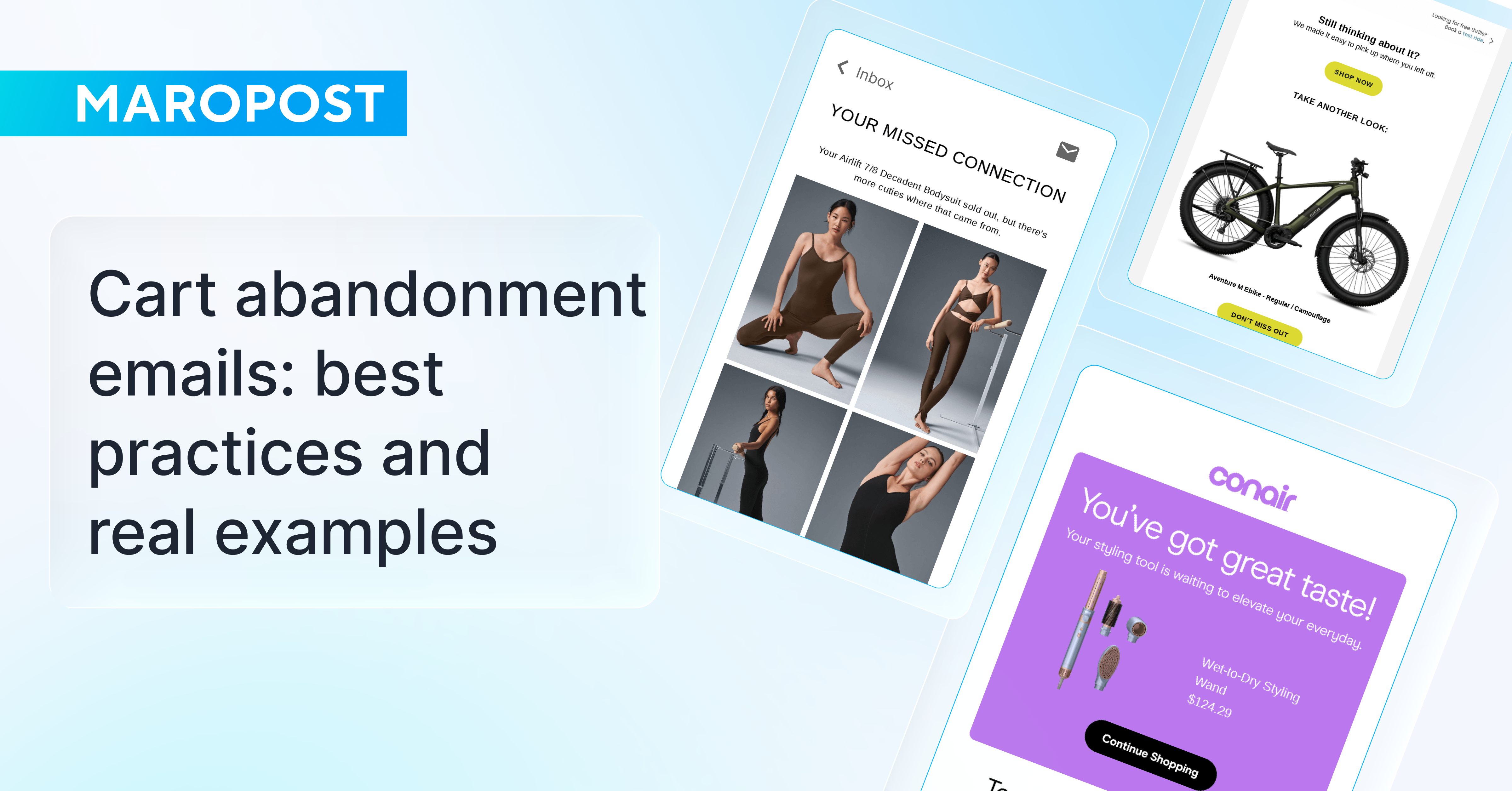 Cart abandonment emails: best practices and real examples